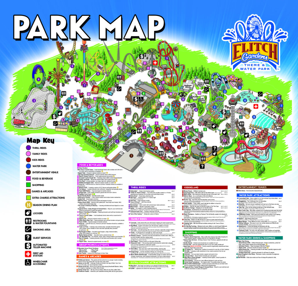 Park Map Elitch Gardens